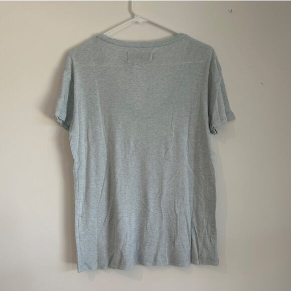 NWT Free People Sandrine Rose V-Neck T-Shirt – Light Blue/Gray – Women’s Small - Picture 6 of 6